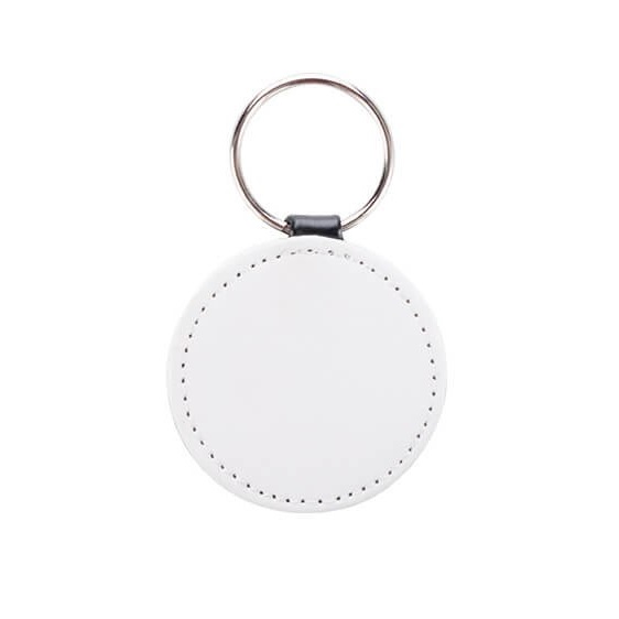 Brelok okrągły z ekoskóry do nadruku